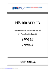 BPC NS151A User Manual