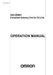 Omron GQ-CRM21 Operation Manual