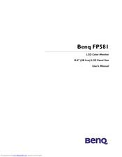 BenQ FP581 User Manual