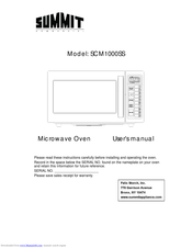 Summit SCM1000SS User Manual