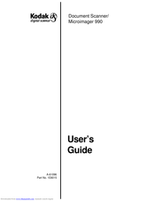 Kodak Microimager 990 User Manual