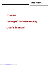 Toshiba TekBright User Manual