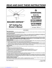 Emerson BUILDER UNIPACK CF701WW00 Owner's Manual