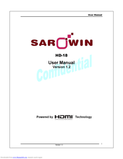 Sarowin HD-18 User Manual