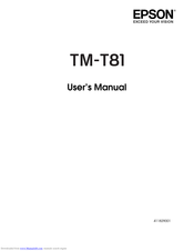 Epson TM-T81 User Manual