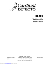 Cardinal Detecto IB-400 Owner's Manual