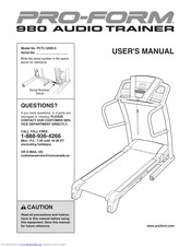 Pro-Form 980 Audio Trainer User Manual