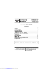 TOTALINE CPE230RF Owner's Manual