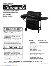 Kenmore 415.16110800 Use And Care Manual