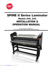 GBC SPIRE II 54C Installation & Operation Manual