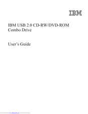Ibm USB2.0 CD-RW/DVD-ROM Combo Drive User Manual