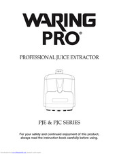 Waring PJE SERIES Instructions Manual