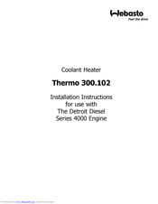 Webasto Thermo 300.102 Installation Instructions Manual