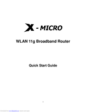 X-Micro WLAN 11g Quick Start Manual