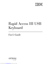 IBM Rapid Access III USB Keyboard User Manual