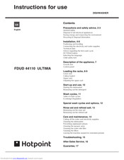 Hotpoint FDUD 44110 Ultima Instructions For Use Manual