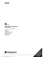 Hotpoint HXC9.8AT Operating Instructions Manual