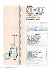 JUKI MO-103 Instruction Book