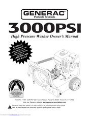 Generac Portable Products 3000PSI Owner's Manual