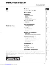 Hotpoint TCFM 70C Futura Instruction Booklet