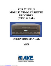 AVE VCR 322 PLUS Operation Manual