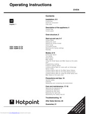 Hotpoint OSX 1036U D CX Operating Instructions Manual