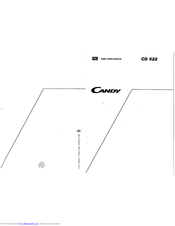 Candy CD 622 User Instructions