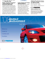 Mazda 2008 3 Reference Manual
