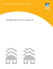 Scientific Atlanta 750 MHz GaAs FET Line Extender III Installation And Operation Manual