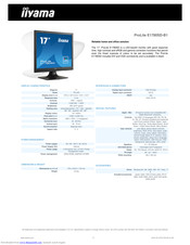 Iiyama ProLite E1780SD-B1 Specifications