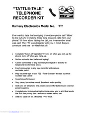 Ramsey Electronics TATTLE-TALE TT1 Instruction Manual
