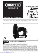 Draper STNEK Instructions Manual