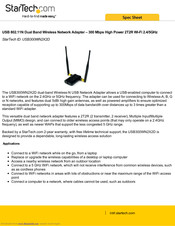 StarTech.com USB300WN2X2D Spec Sheet
