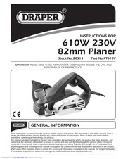 Draper 20513 Instructions Manual