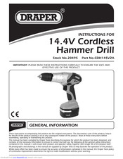 Draper 20495 Instructions Manual