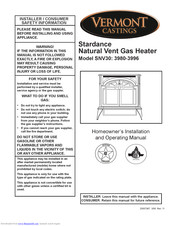 Vermont Castings Stardance SNV30RP Homeowner's Installation And Operating Manual
