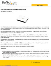 StarTech.com ST3300U3S Spec Sheet
