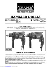 Draper 63172 Instructions Manual