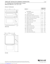 Jenn-Air JMW2327W Detailed Planning Dimensions