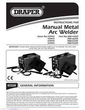 Draper AW142AT Instructions Manual