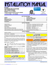 Johnson Controls 13 SEER - GCGD Installation Manual