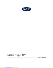 Lacie Dupli 125 User Manual