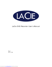 Lacie DVD Recorde User Manual