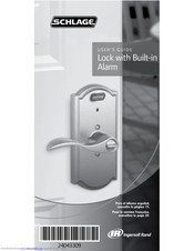 Schlage Lock with Built-in Alarm User Manual