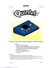 Quintet electronic music instrument User Manual