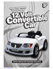 Redman and Associates 12 Volt Convertible Car Owner's Manual With Assembly Instructions