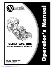 Exmark Ultra Vac QDS Frontrunner FRCK524 Operator's Manual