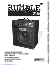 Fender Rumble 25 Operating Instructions Manual
