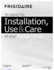 Frigidaire 316902495 Installation, Use & Care