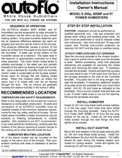 AutoFlo 800BP Installation Instructions & Owner's Manual